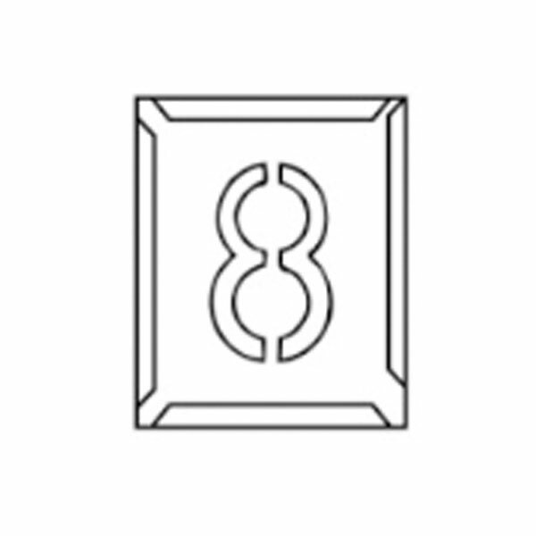 樂天商城 - 吹付プレート(バネ材タイプ)　数字「8」　ステンレス製　吹付バネ材8(小)　東京化成製作所