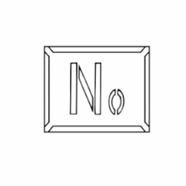 吹付プレート(バネ材タイプ)　英字「No」　ステンレス製　吹付バネ材NO(大)　東京化成製作所