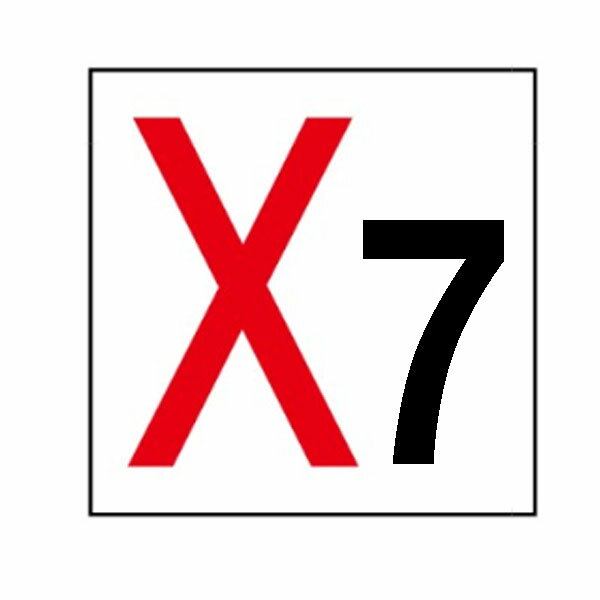 樂天商城 - 通り芯標識　X7　メラミン焼付鉄板製　450×450　X7(小)