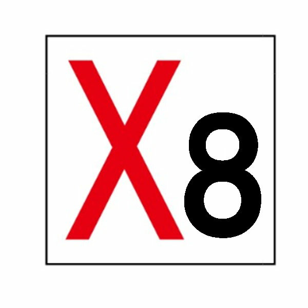 Rakuten - 通り芯標識　X8　硬質樹脂製　300×300　XP8(極小)　東京化成製作所