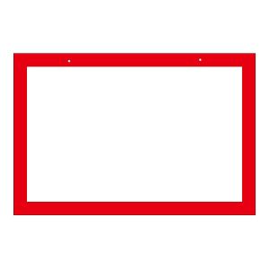Rakuten - 区画標識　赤枠　無地タイプ　区画-200　R　300×450mm　143201 日本緑十字