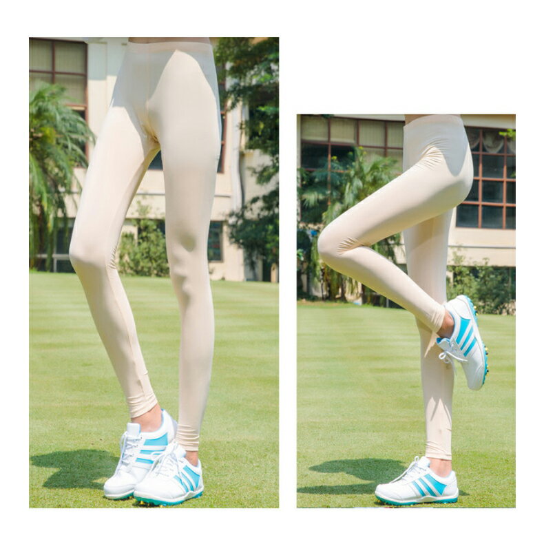 レディースゴルフレギンスひんやり冷感夏ゴルフウェアゴルフパンツレディースレギンス女性トレンカレギンスゴルフウェアストレッチGOLF日焼け対策スポーツパンツUVカットアイスシルクボトムスサンパンツ美脚レディーススポーツパンツ夏UVカット