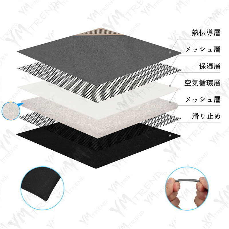 清涼クールクッション 座布団 チェアクッション 冷感 冷却 クールクッション [USB給電●水循環冷却]オフィス/屋内/車/アウトドアなどに適応 超通気 蒸れない 座り心地抜群 ファン内蔵