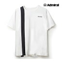 ADMIRAL メンズ サイドストレートラインTEE ATMA420-000 2024FW ホワイト 吸水速乾 UVカット アドミラル MEN テニスウェア バドミントン ソフトテニス