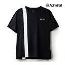 ADMIRAL メンズ サイドストレートラインTEE ATMA420-010 2024FW ブラック 吸水速乾 UVカット アドミラル MEN テニスウェア バドミントン ソフトテニス