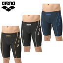 アリーナ 25SS <AS5SWF61M> 【アクアエクサ】フィットネススパッツ(ハーフレッグ) arena エクササイズ メンズ 水泳 水着 プール 2025新作 はっ水 AQUA EXA 前当て付き ロング丈