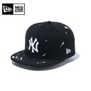 【即納】ニューエラ 23FW 13750620 9FIFTY Splash Embroidery ニューヨーク ヤンキース ブラック メンズ キャップ 帽子 アウトドア トレーニング ゴルフ スポーツ