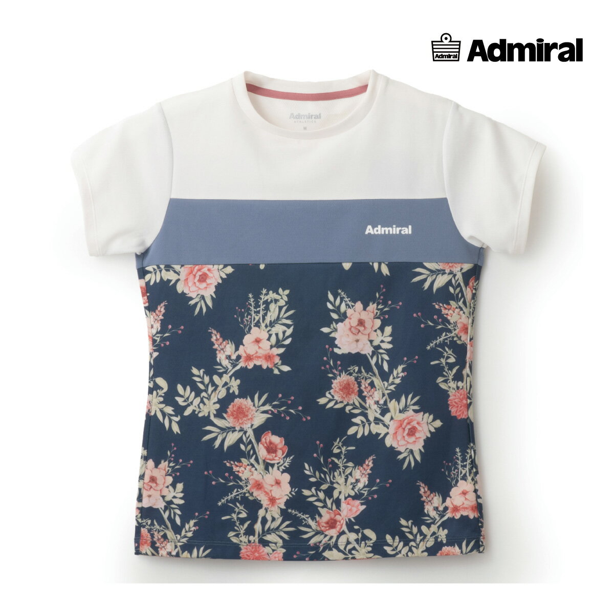 【ポスト投函対応】ADMIRAL　レディース　フロントラインフラワーTEE　ATLA512-034　2025SS　ブルー　..