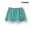 【ポスト投函対応】ADMIRAL レディース ラインヘムフレアスコート ATLA519-060 2025SS グリーン 吸水速乾 ストレッチ アドミラル WOMEN テニスウェア バドミントン ソフトテニス