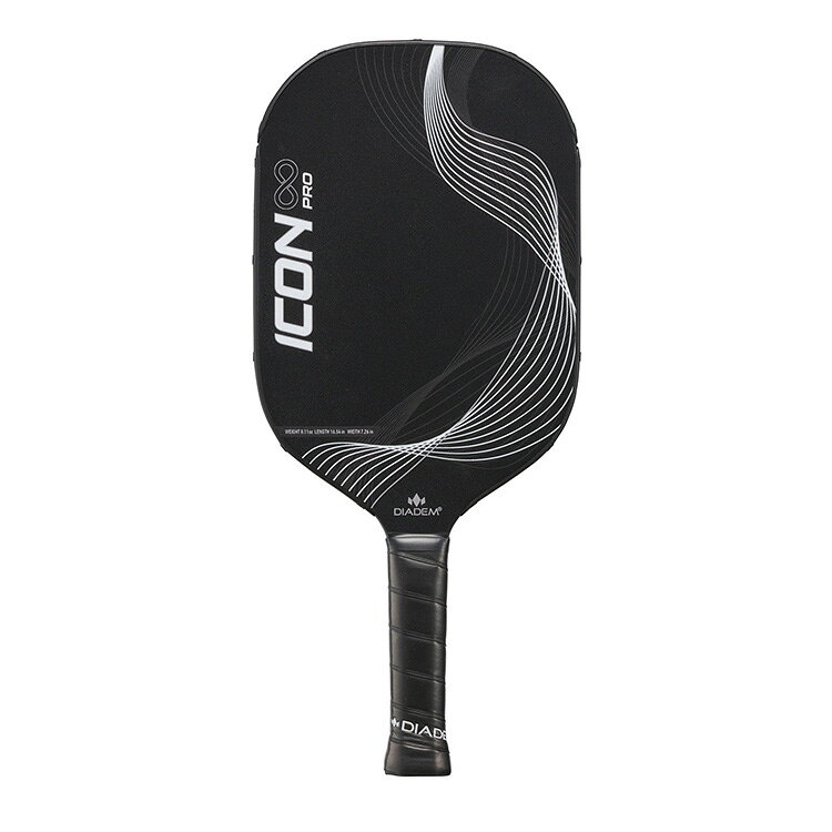 ランニング専門店 A(エース)の【8/12~16限定！最大2000円OFFクーポン】DIADEM ICON IN PRO ピックルボールパドル BLK×WHT TPA013 ダイアデム PICKLEBALL PADDLE ラケット アイコンインフィニティマックス ブラック ホワイト｜アングル3