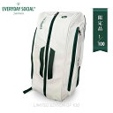 【GWセール★10%OFFクーポン対象商品】EVERYDAY SOCIAL コートサイドパドルバッグ 限定品 オフホワイト×グリーン ピックルボール バックパッ...
