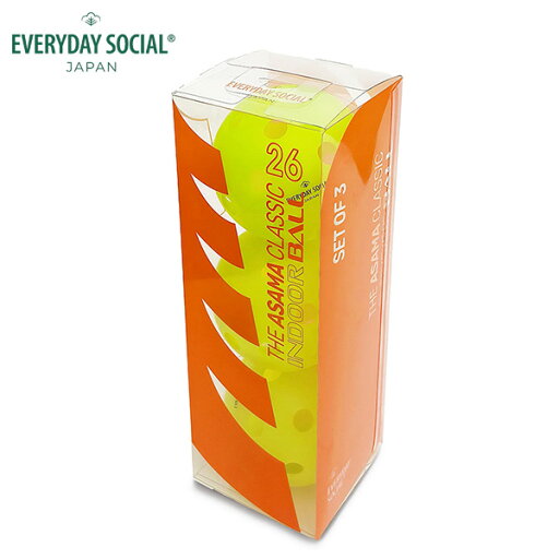 EVERYDAY SOCIAL ピックルボール THE ASAMA CLASSIC 屋内用ボール 26hole 3個入 ネオンイエロー 黄色 インドア用 エブリデイソーシャル EVERYDAY SOCIAL ピックルボール THE ASAMA CLASSIC 屋内用ボール 26hole 3個入 ネオンイエロー 黄色 インドア用 エブリデイソーシャル