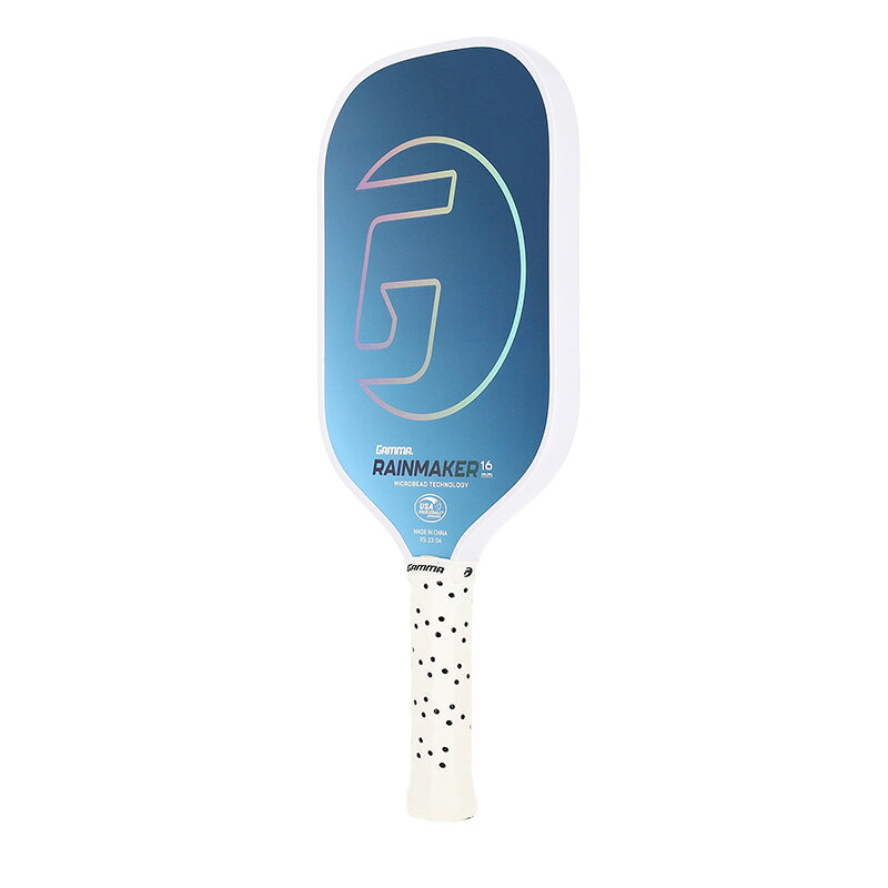 ランニング専門店 A(エース)の【8/12~16限定！最大2000円OFFクーポン】GAMMA ピックルボールパドル MICROBEAD RAINMAKER 16 ブルー 1E805713 ガンマ マイクロビーズ レインメーカー ラケット PICKLEBALL PADDLE カーボン 16mm｜アングル3