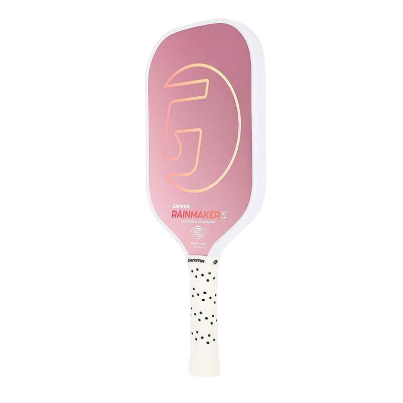 ランニング専門店 A(エース)の【8/12~16限定！最大2000円OFFクーポン】GAMMA ピックルボールパドル MICROBEAD RAINMAKER 16 ピンク 1E805713 ガンマ マイクロビーズ レインメーカー ラケット PICKLEBALL PADDLE カーボン 16mm｜アングル3