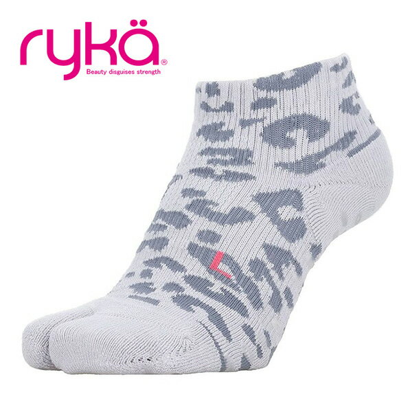 乐天商城 - 【20日0時〜マラソン終了まで！最大2000円OFFクーポン】ryka R-SOX-9 LGL レディース (23〜25cm) すべり止め付き足袋型ソックス 丈9cm 靴下 フィットネス ダンス エアロ 運動 グレー RYKA ライカ