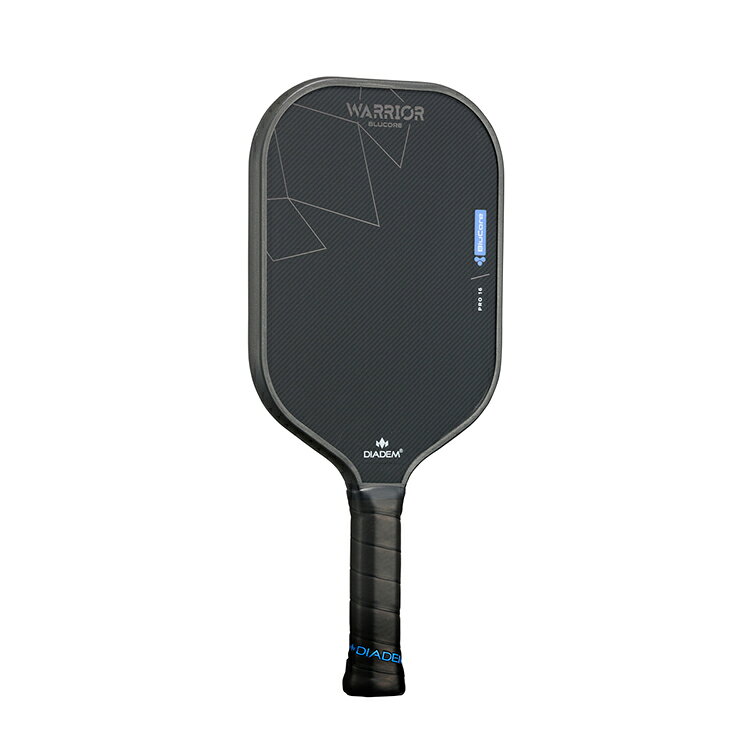 ランニング専門店 A(エース)の【8/12~16限定！最大2000円OFFクーポン】DIADEM ピックルボールパドル WARRIOR BLUCORE PRO16 25FW ブラック TPA017 ダイアデム PICKLEBALL PADDLE ラケット ウォーリアー ブルーコア プロ16｜アングル2