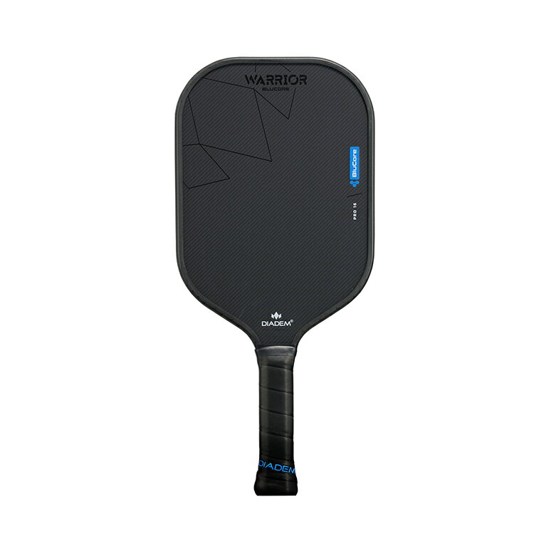 ランニング専門店 A(エース)の【8/12~16限定！最大2000円OFFクーポン】DIADEM ピックルボールパドル WARRIOR BLUCORE PRO16 25FW ブラック TPA017 ダイアデム PICKLEBALL PADDLE ラケット ウォーリアー ブルーコア プロ16｜アングル3