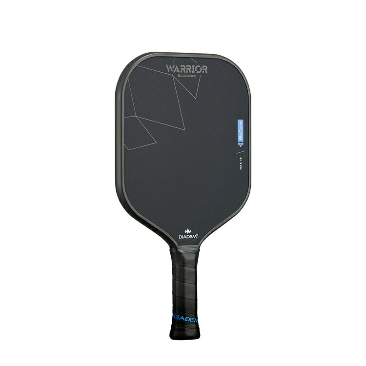 ランニング専門店 A(エース)の【8/12~16限定！最大2000円OFFクーポン】DIADEM ピックルボールパドル WARRIOR BLUCORE MAX19 25FW ブラック TPA020 ダイアデム PICKLEBALL PADDLE ラケット ウォーリアー ブルーコア マックス19｜アングル2