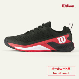【24日20時〜28時間限定★最大ポイント39倍】WILSON ラッシュプロ4.5 WRS334330 RUSH PRO4.5 BK×RED×WH ウィルソン 2025 テニスシューズ 2025FW 硬式テニス ソフトテニス オールコート