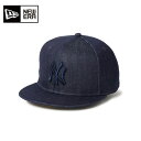 【楽天ブラックフライデー★最大2000円OFFクーポン】ニューエラ 59FIFTY Denim ニューヨーク・ヤンキース インディゴデニム 25FW ネイビー ...