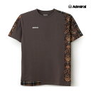 ADMIRAL メンズ アソートブロッキンググラフィックTEE ATMA520-022 2025FW ブラウン 吸水速乾 アドミラル MEN テニスウェア バドミントン ソフトテニス ポスト投函対応