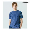 ADMIRAL メンズ アソートブロッキンググラフィックTEE ATMA520-034 2025FW ブルー 吸水速乾 アドミラル MEN テニスウェア バドミントン ソフトテニス ポスト投函対応