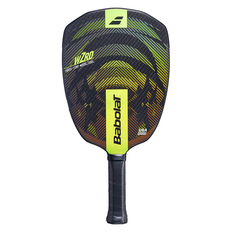 ランニング専門店 A(エース)の【8/12~16限定！最大2000円OFFクーポン】Babolat ピックルボールパドル PADDLE WZRD 160023 ブラック/イエロー ワーズ バボラ ラケット｜アングル2