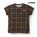 ADMIRAL レディース アシメブロッキングアソートグラフィックTEE ATLA548-022 2025FW ブラウン 伸縮素材 アドミラル WOMEN テニスウェア バドミントン ソフトテニス ポスト投函対応