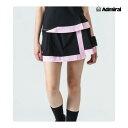 ADMIRAL レディース バイカラーカスケードフレアスコート ATLA555-010 2025FW ブラック 前両脇ポケット アドミラル WOMEN テニスウェア バドミントン ソフトテニス ポスト投函対応