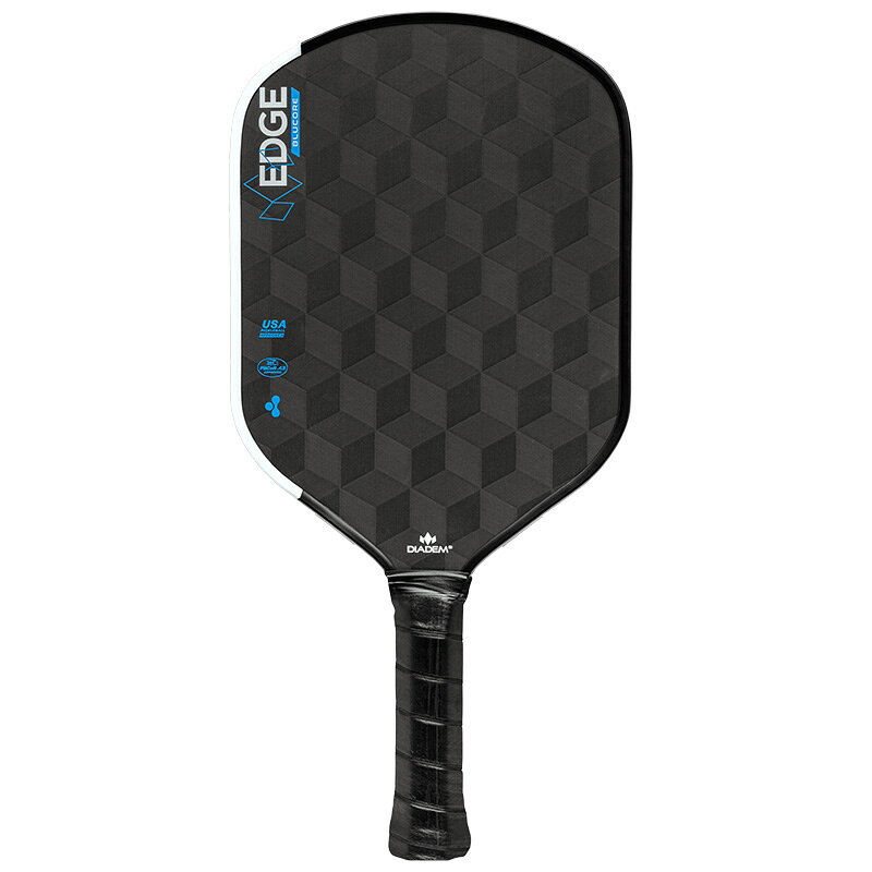 ランニング専門店 A(エース)の【8/12~16限定！最大2000円OFFクーポン】DIADEM ピックルボールパドル EDGE BLUCORE HYBRID16 25FW ブラック×ホワイト TPA024 ダイアデム PICKLEBALL PADDLE ラケット エッジ ブルーコア ハイブリッド16｜アングル3