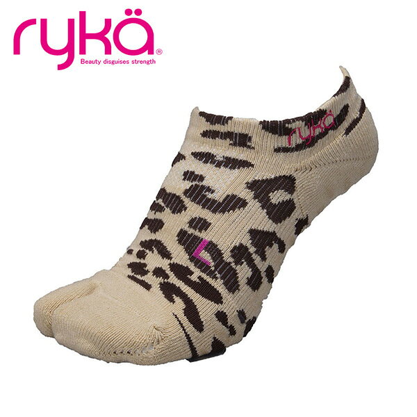 Rakuten - 【スーパーSALE限定！最大2000円OFFクーポン】ryka R-SOX-6 BEL レディース (23〜25cm) すべり止め付き足袋型ソックス 丈6cm 靴下 フィットネス ダンス エアロ 運動 ブラウン RYKA ライカ