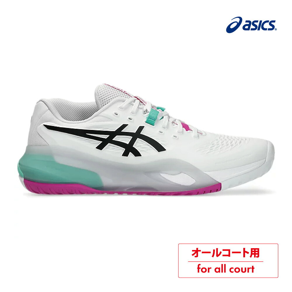 【25日0時〜24H限定★ショップP最大5倍】ASICS　ゲルレゾリューション テン　オールコート　1041A481-103　WHITE/AURORA GREEN　2026SS　メンズ 　テニス　シューズ　アシックス　GEL-RESOLUTION X