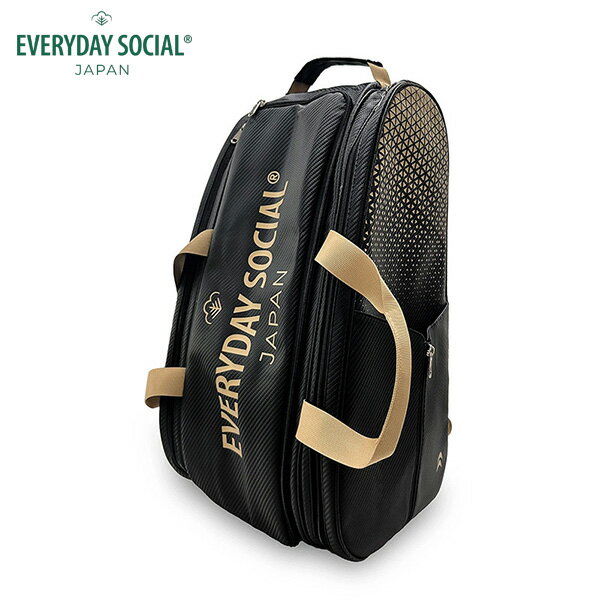 樂天商城 - 【20日0時〜マラソン終了まで！最大2000円OFFクーポン】EVERYDAY SOCIAL コンペティション パドルバッグ (ブラック/ゴールド) ブラック ピックルボール バックパック エブリデイソーシャル