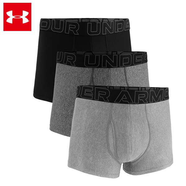Men'S Underwear - 【GWセール★最大2000円オフクーポン】アンダーアーマー UAパフォーマンステック 3インチ アンダーウェア（3枚セット）メンズ 26SS (1387418) 3色セット インナー 前開き 大きいサイズ S〜3XL