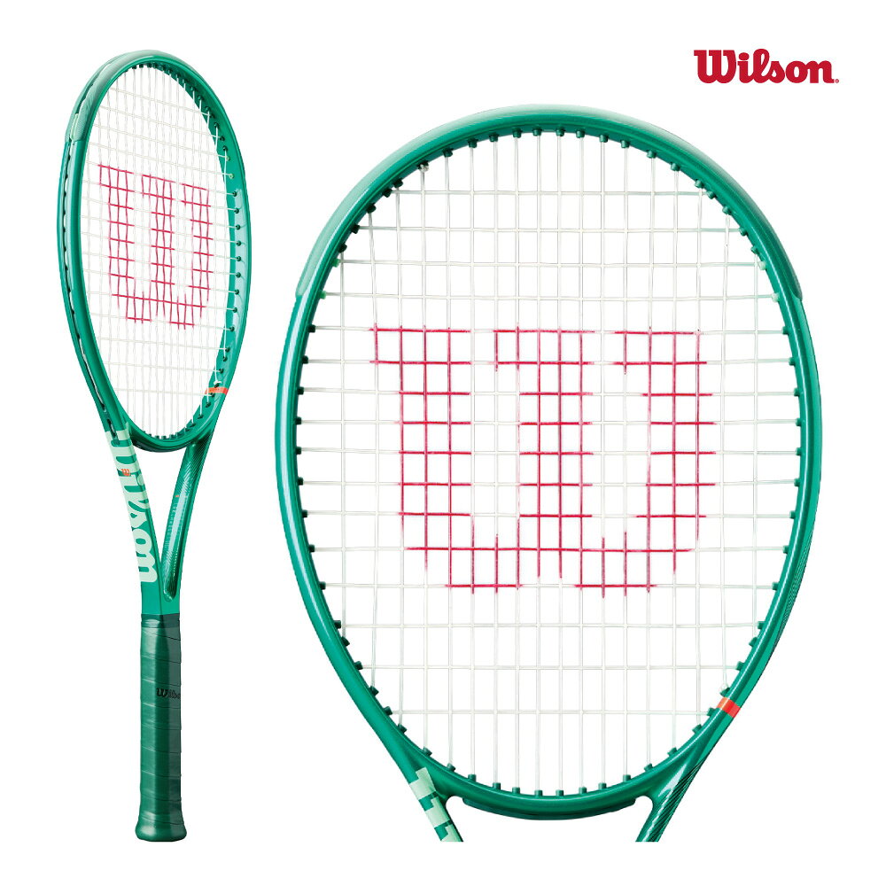 【商品名】BLADE 98S V10　(ブレード98S V10 ) 【品番】WR208011U 【カラー】グリーン 【フェイス面積】98平方インチ 【平均ウエイト】 295 g 【全長】27インチ 【バランスポイント】325mm 【ストリングパターン】18×16 【フレーム厚】21.5-20.5 mm 【グリップサイズ】2,3 【推奨テンション】50-60 p 【付属品】カバーは付属しておりません 【備考】こちらの商品は他の通販サイトと在庫共有しているため、ごくまれにご注文後でも在庫切れの場合がございます。 その際は連絡させて頂きますので、予めご了承ください。BLADEらしさを追求しさらに進化したBLADE V10 新構造TURBO TAPERにより、21.5mmから20.5mmへと変化するフレーム厚がさらなる“攻撃力”に。 V9から搭載のStableFeelがさらにアップデートし揺るぎない安定感とシャープな打球感を実現。 X-LOOPのフレーム構造が、フレームが内側にひれるようにしなることで、パワーをためて解き放つことでボールを飛ばす力に変える。 WILSONの特許技術であるFORTYFIVEテクノロジーによりBLADE独自のしなりと打感は維持しながら安定性を実現。