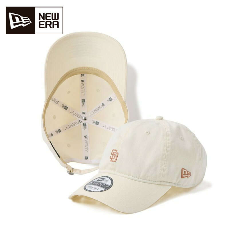 樂天商城 - 【20日0時〜マラソン終了まで！最大2000円OFFクーポン】ニューエラ キャップ 9TWENTY MLB ベージュ スウェットバンド サンディエゴ・パドレス ユニセックス 26SS クロームホワイト 14745031 帽子 NEW ERA メジャーリーグ ベースボール メンズ レディース レディス