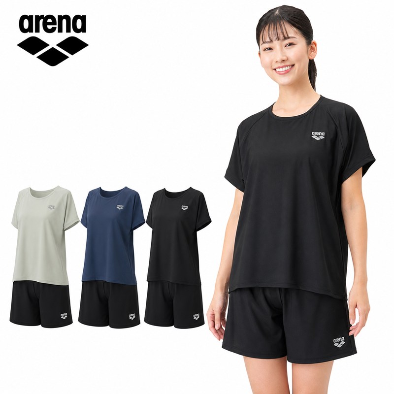 arena フィットネス水着 レディース 3点セット 上下セパレート+Tシャツ 楽天市場】アリーナ 3点セットの通販