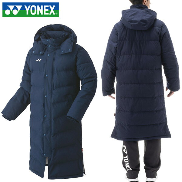 【スーパーSALE限定！最大2000円OFFクーポン】YONEX ヨネックス ベンチコート フード付き ユニセックス・メンズ 26FW ネイビーブルー 90073_019 アウター 男女兼用