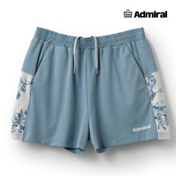 ADMIRAL アドミラル　サイドライングラフィックショーツ　ATLA406　034 ブルー　2024SS　レデイ-ス　テニス 　ショートパンツ　おしゃれ　練習着　ボトムス　おすすめ