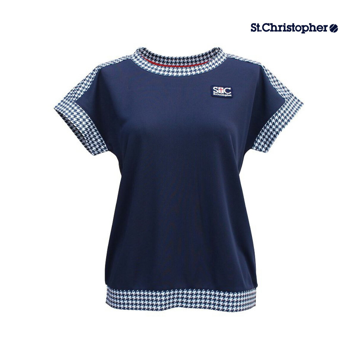 【SALE】St.Christopher　ピエドプルエッジゲームシャツ STC-BCW6425-NV　2023FW　ネイビー　 セントクリストファー　レディース　テニス