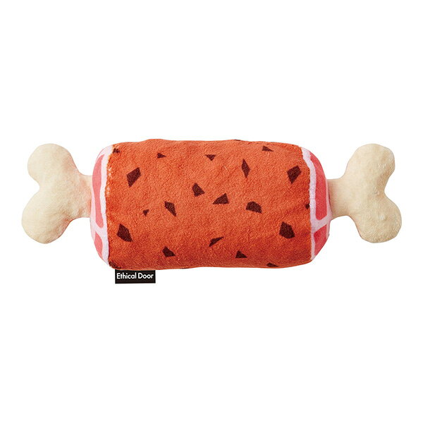 エシカルドア かみぐるみ 骨つき肉 ペティオ ▼a ペット グッズ 犬 ドッグ おもちゃ 笛入り エコ Petio