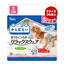 【同梱可】 Sサイズ。 小型犬用。 男の子・女の子共用。 ズレずに安心。 幅広テープでしっかりとまる！ 面が広いから、圧力分散で締めつけない。 締め付けないのにフィットします。 スピード吸収体＆全面通気性シートでムレにくい。 ムレ0発想でさらさら感が続き、お肌にやさしい。 男の子も女の子も安心のフロントポケット構造。 お洋服とのあわせ方でも楽しめる北欧風デザイン。 ●材質 表面材：ポリオレフィン系不織布 吸水材：綿状パルプ、高分子吸水材、ポリオレフィン系不織布 止着剤：ポリオレフィン 防水材：ポリオレフィン系フィルム 伸縮剤：ポリウレタン 結合材：スチレン系合成樹脂等 ●適応サイズ(胴囲) 25〜40cm ●適応体重 3.5〜5.5kg ●代表的な犬種(成犬時) シーズー、トイ・プードル、ミニチュア・ダックスフンドなど ※上記は目安です。愛犬の成長度合い、体型によりサイズが異なる場合がございます。