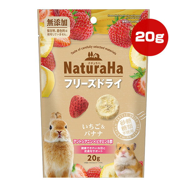 Other - ナチュラハ フリーズドライ いちご＆バナナ 20g マルカン ▼a ペット フード 小動物 おやつ 無添加 ミニマルランド NaturaHa