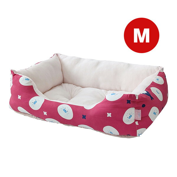 SMILE スクエアベッド もちっとあざらし柄 M ピンク エースプロダクツ ▼g ペット グッズ 犬　ドッグ 猫 キャット 春夏