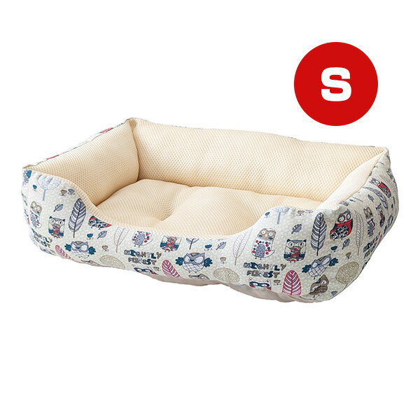 SMILE スクエアベッド ナイトバード柄 S エースプロダクツ ▼g ペット グッズ 犬　...