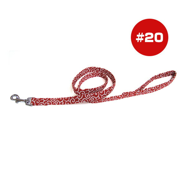 コットンカラクサリード #20 レッド 岡野製作所 ▼a ペット グッズ 犬 ドッグ アクセサリー 引き紐 ゆう..