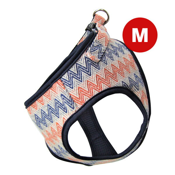 安全带 - シェブロンソフトハーネス M ネイビー 岡野製作所 ▼a ペット グッズ 犬 ドッグ アクセサリー 胴輪 ゆうパケット