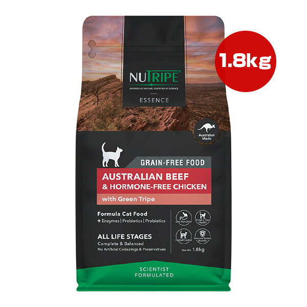 Other Wet Food - ニュートライプ エッセンス ビーフ＆チキンwithグリーントライプ 1.8kg ▼w ペット フード 猫 キャット ドライ グレインフリー 全年齢用 総合栄養食 NUTRIPE ESSENCE 送料無料
