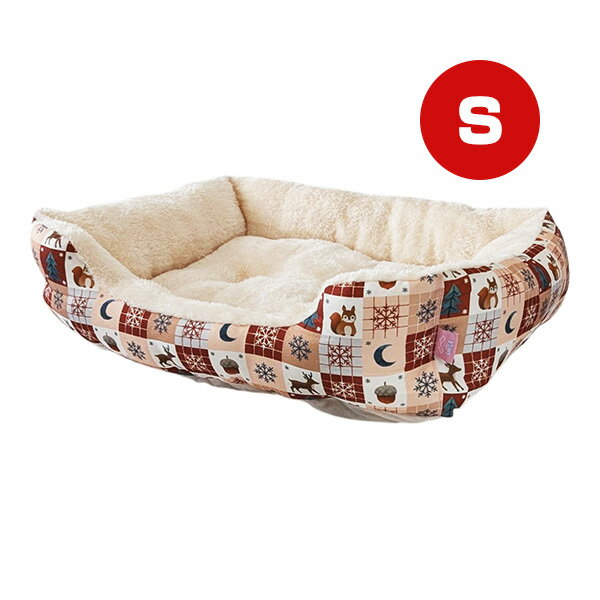 スマイル ベッド リトルガーデン ウインター レッド S エースプロダクツ ▼g ペット グッズ 犬 ドッグ 秋冬 SMILE