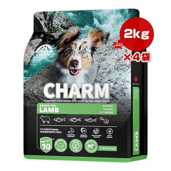 樂天商城 - チャーム プロテクトテン グラス フェッド ラム ドッグ 2kg×4袋 ▽t ペット フード 犬 ドッグ CHARM PROTECT10 CHGLD020 送料無料